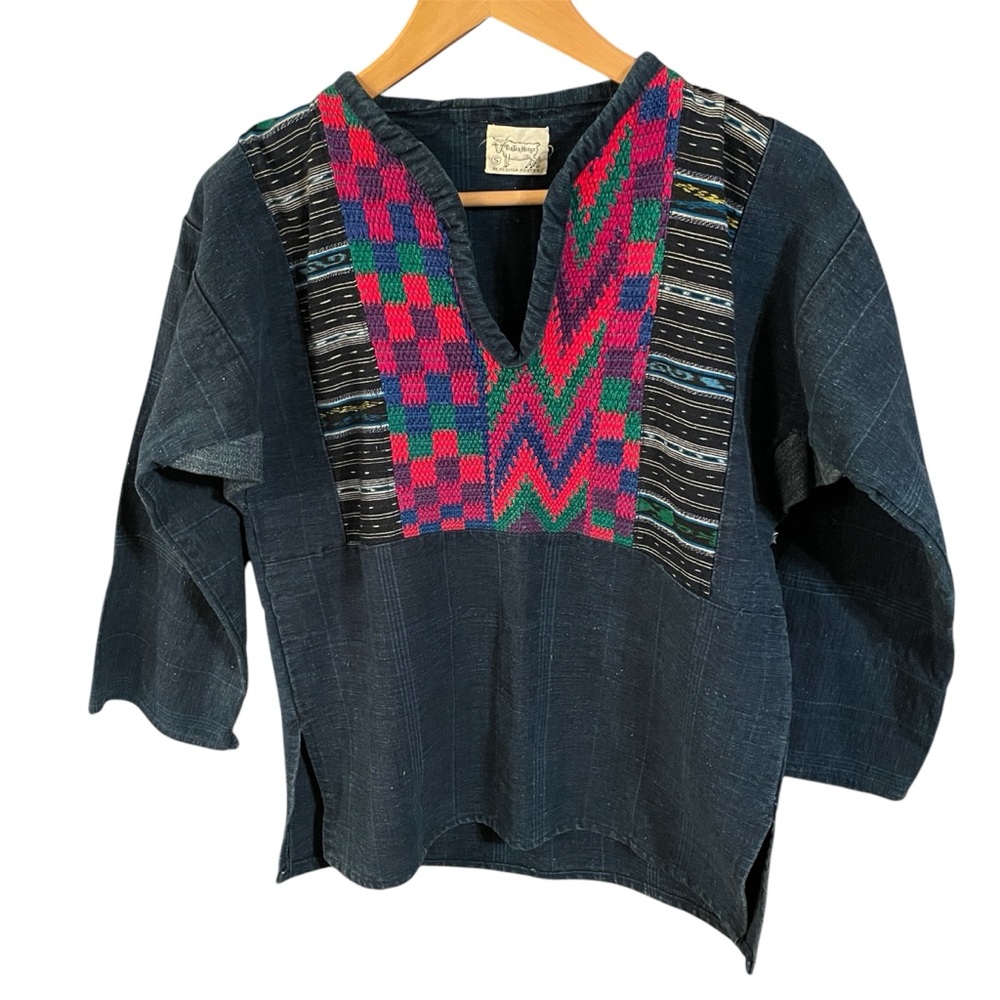Vintage Regina Porter Denim Embroidered Blouse Porter House Size SMALL